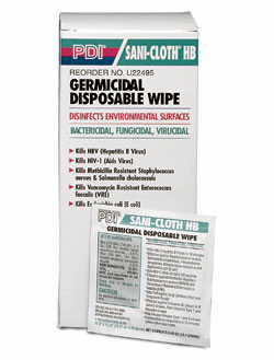 Sani-Cloth® HB Alcohol-Free Individually Packaged Wipes (50/Box)