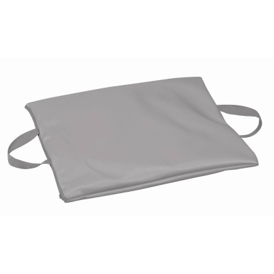 Gel™ Flotation Cushion, Leatherette Cover, Gray, 16" x 18" x 2"